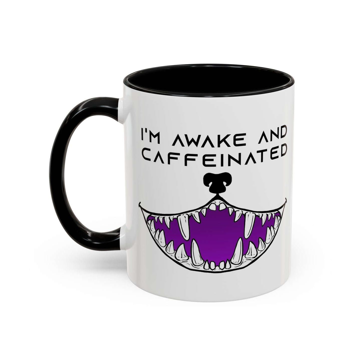 I'm Awake and Caffeinated. - Accent Coffee Mug (11oz)