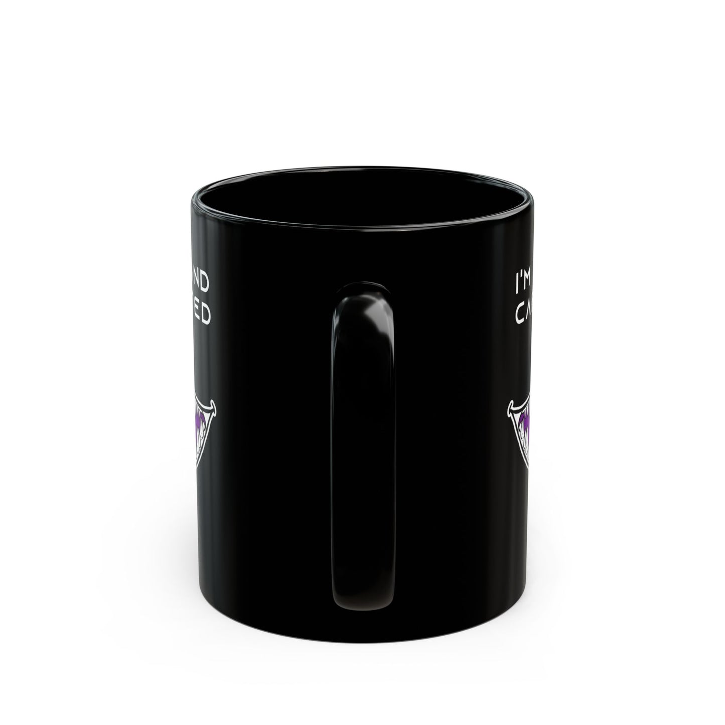 I'm Awake and Caffeinated. This is a Threat! - Black Mug (11oz, 15oz)