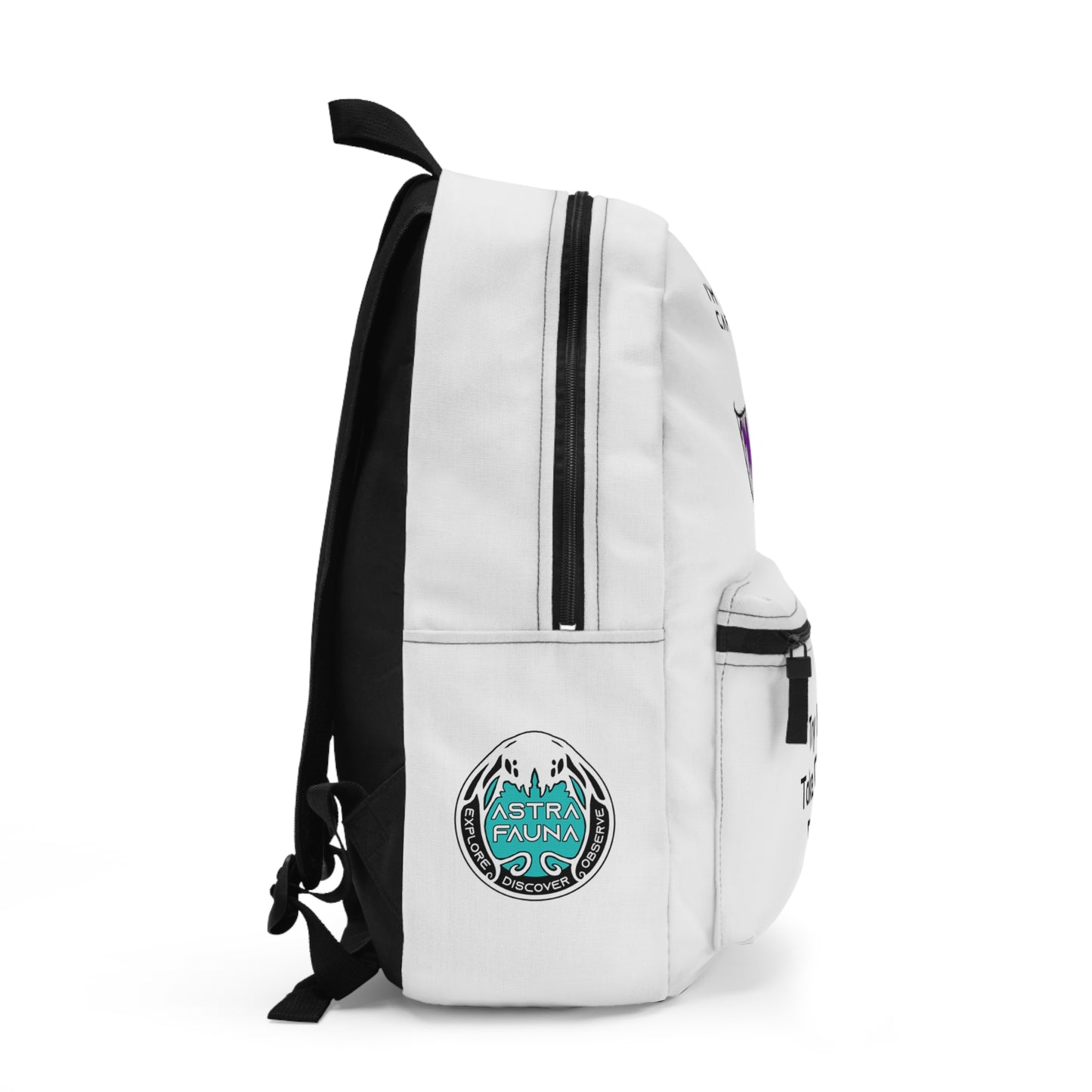 Backpack - Funny Astra Fauna I'm Awake and Caffeinated Design