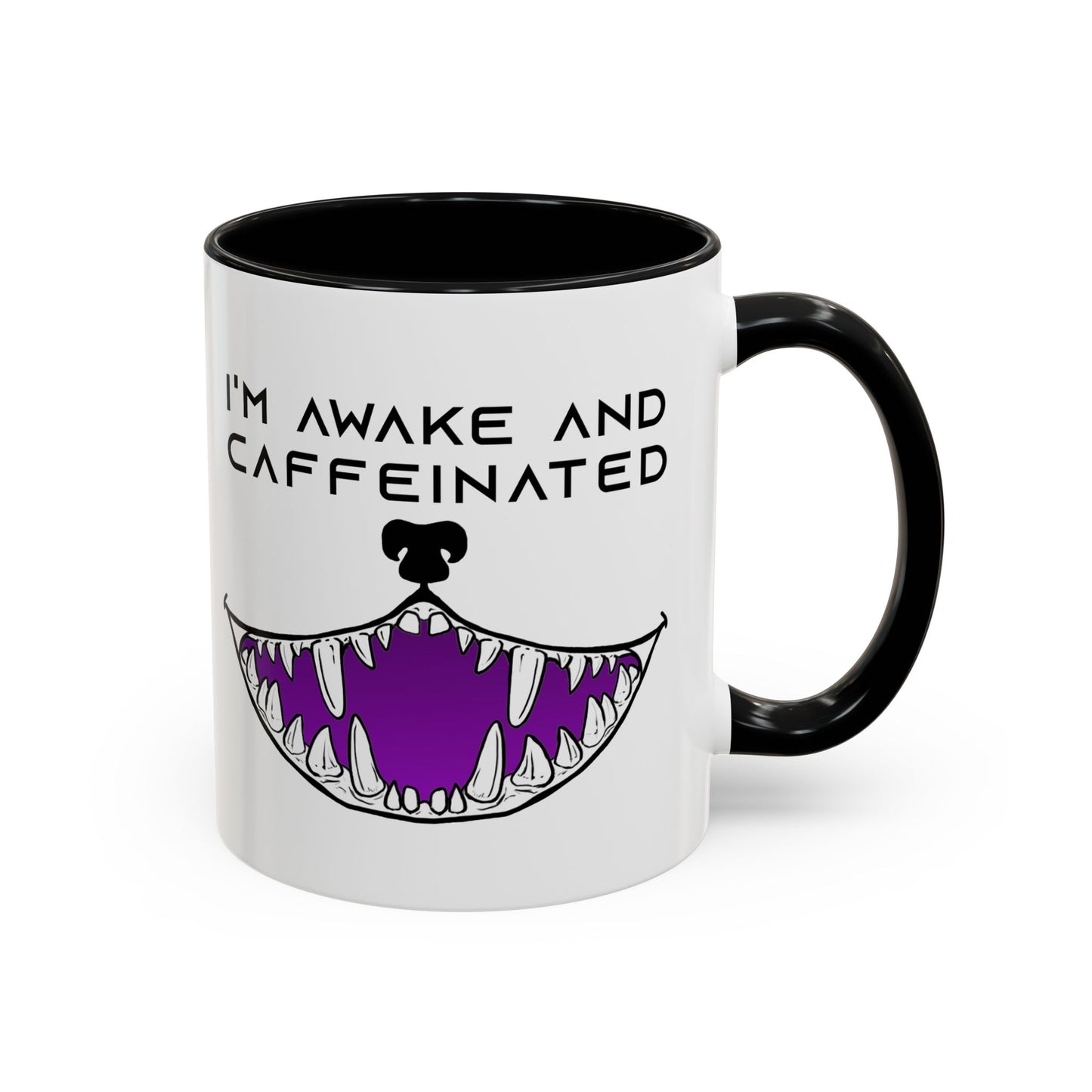 I'm Awake and Caffeinated. - Accent Coffee Mug (11oz)