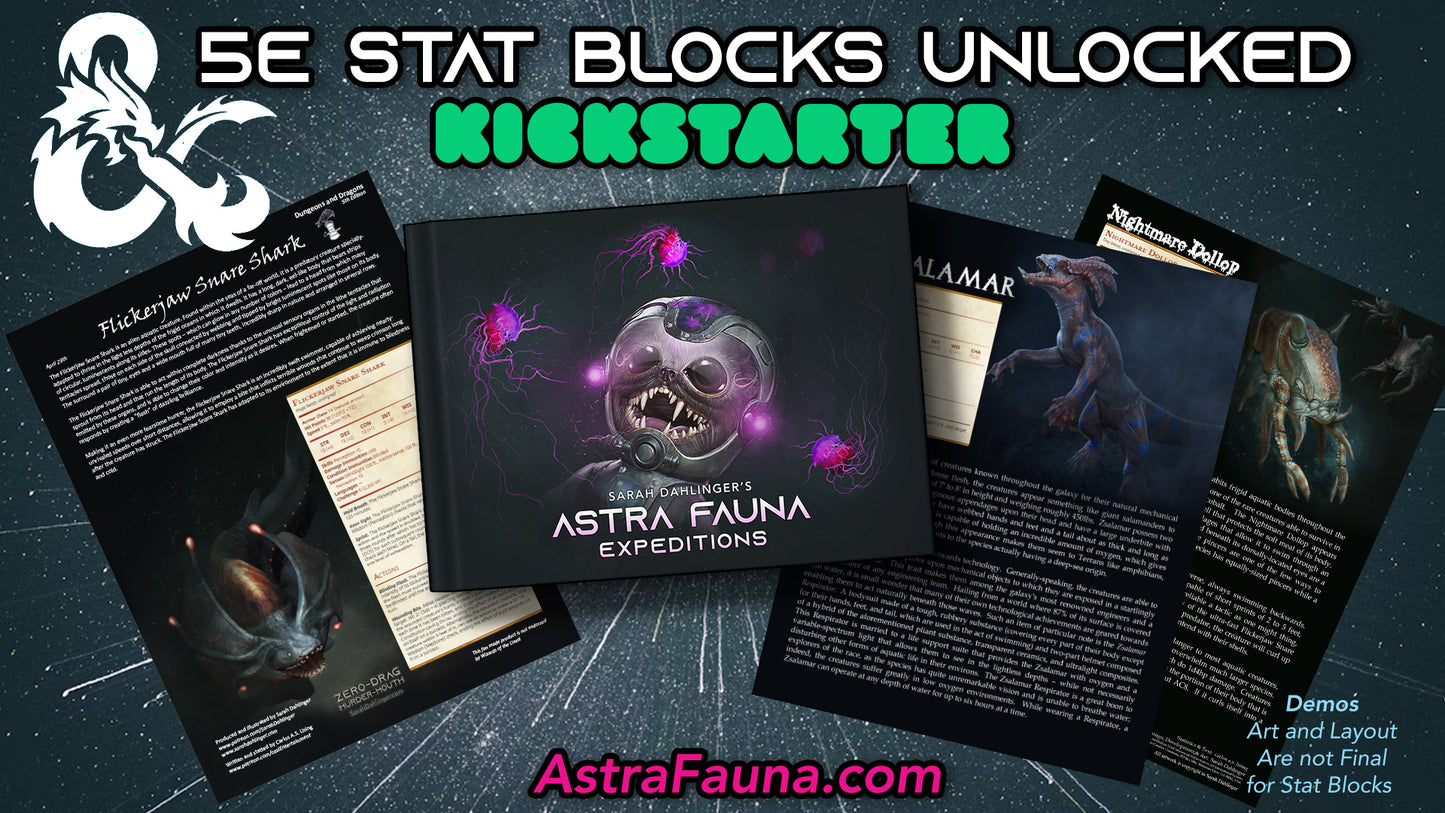 Astra Fauna: Expeditions - Illustrated Sci-Fi book with Stats