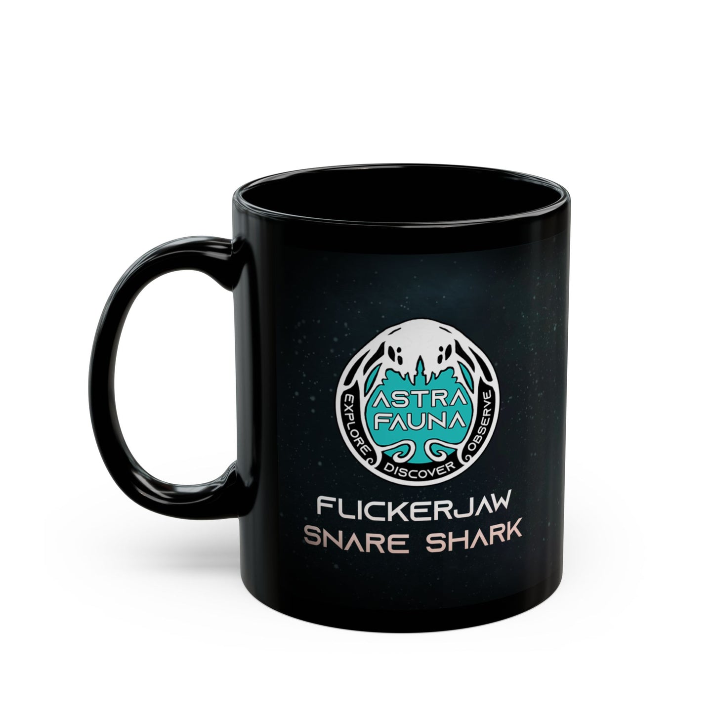 Flicker Jaw Snare Shark - Black Mug (11oz, 15oz)