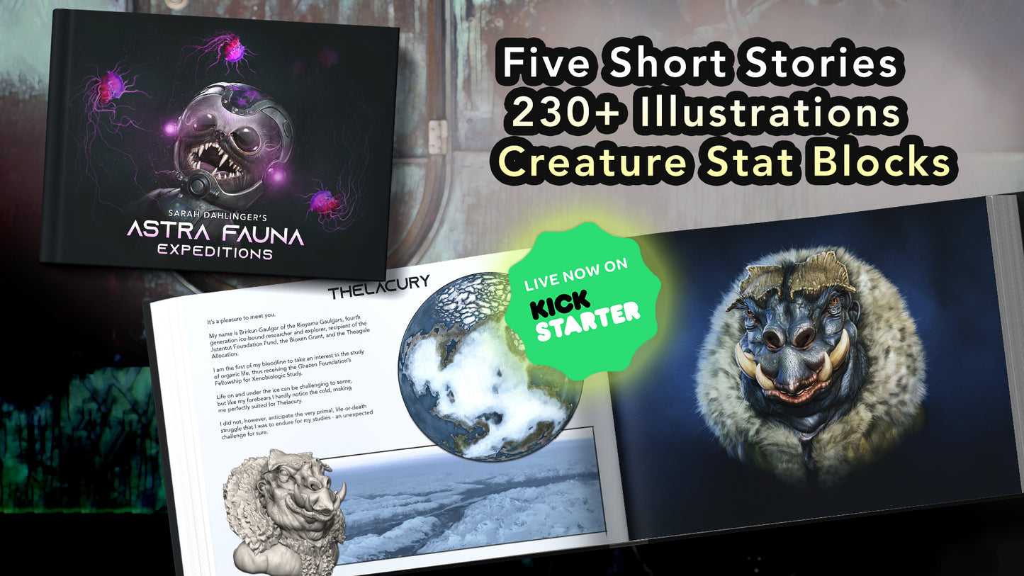 Astra Fauna: Expeditions - Illustrated Sci-Fi book with Stats
