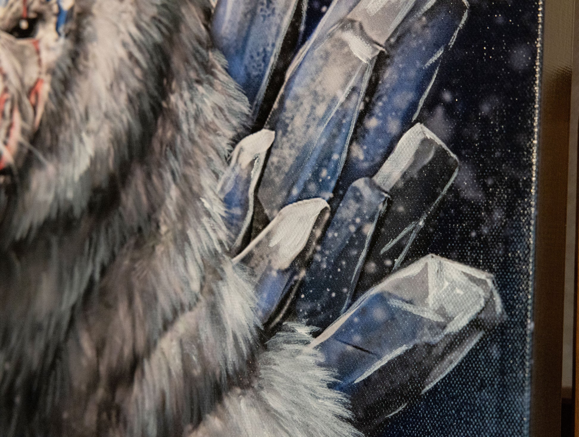 A close up of the crystals.