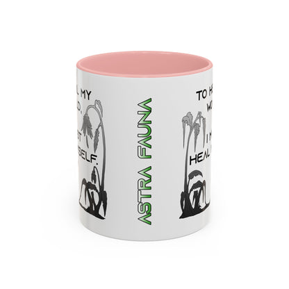 To Heal My World, I Must Heal Myself - Accent Coffee Mug (11oz)