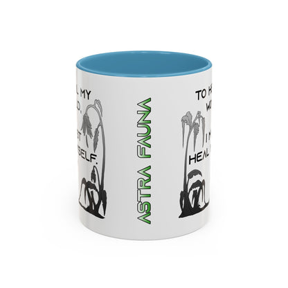 To Heal My World, I Must Heal Myself - Accent Coffee Mug (11oz)