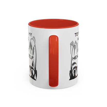 To Heal My World, I Must Heal Myself - Accent Coffee Mug (11oz)