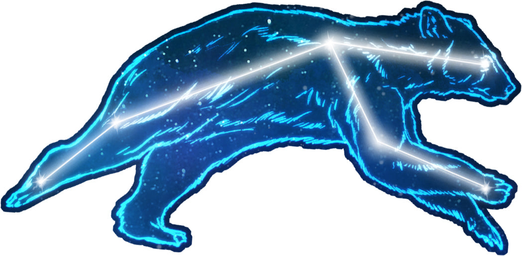 Stellar Bear Running - Kiss-cut vinyl decal