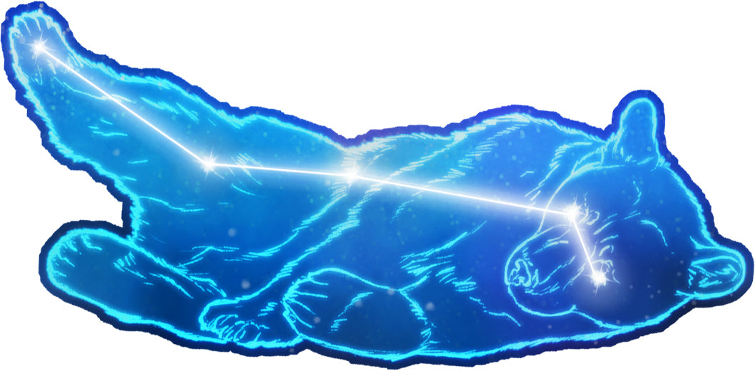 Stellar Bear Snooze - Kiss-cut vinyl decal