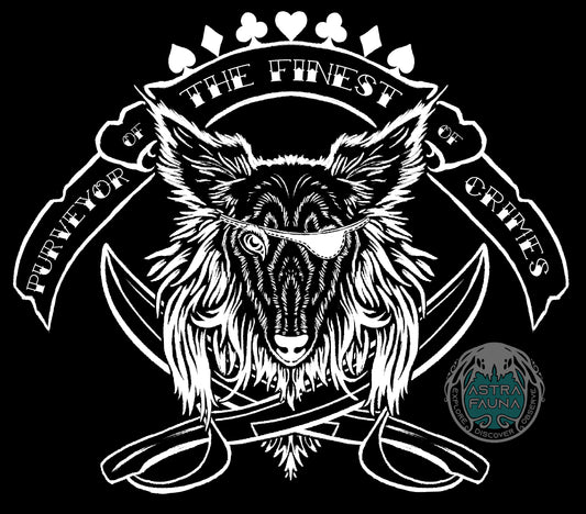 Purveyor of the Finest of Crimes - Pirate Dog T-shirt