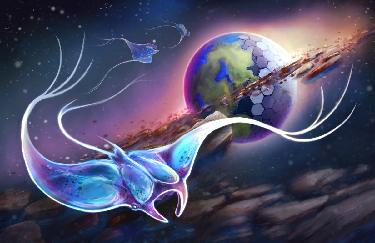 Solar Skimmers - Space Mantas - Art Print