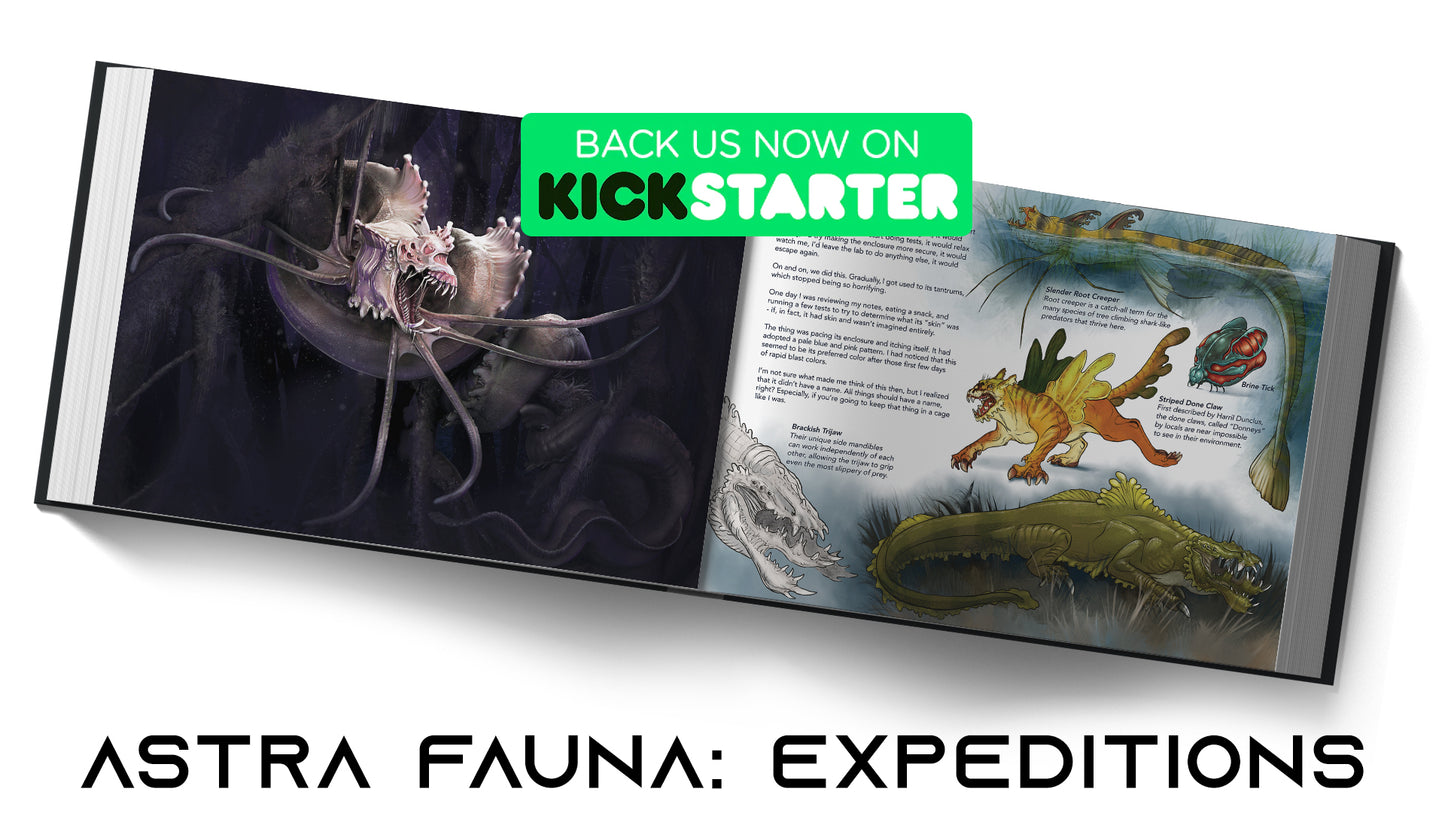 Astra Fauna: Expeditions - Illustrated Sci-Fi book with Stats